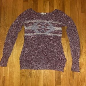 Pink Rose Graphic Sweater
